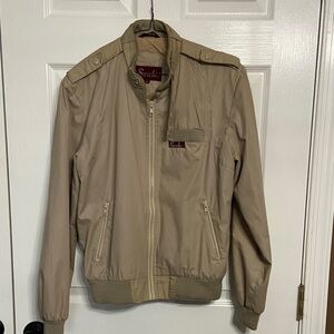 Vintage Beige Bomber Jacket